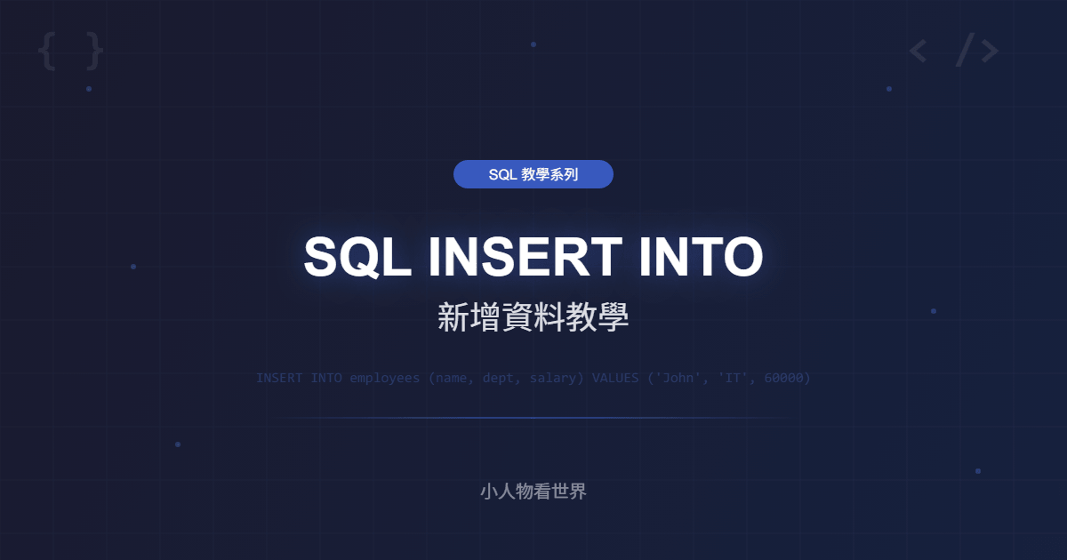 SQL INSERT INTO