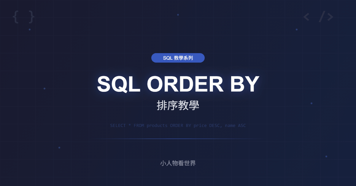 SQL ORDER BY